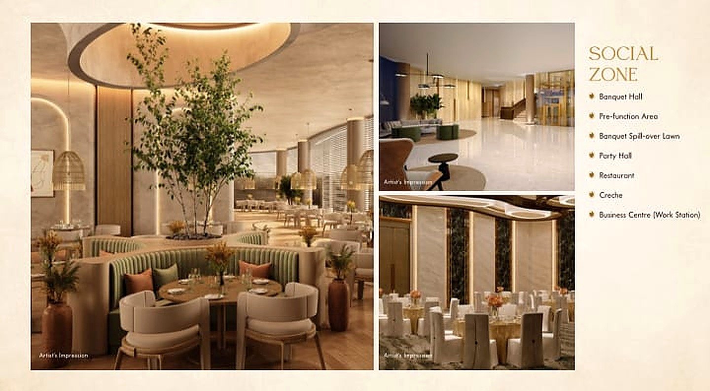 Social Zone — dining and banquet spaces